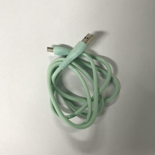 [805102] Iphone til USB A kabel 1.0 m smaragd grøn gummi udseende