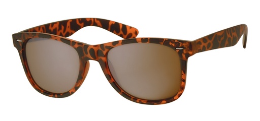 [404436-40347] Solbrille klassisk mat leopard stel samt brune glas