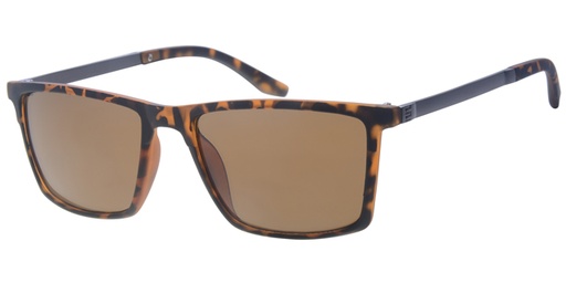 [404461-2159] Solbrille herre model med gummi overflade og gun stænger samt brune glas